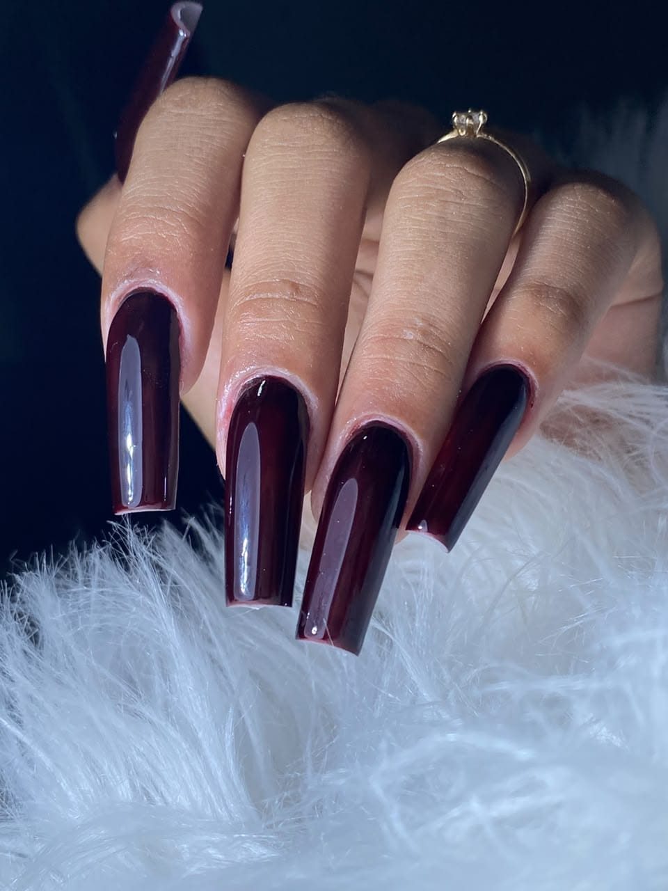 Burdeos · cuadradas largas · Serena Nails Spa Cartagena